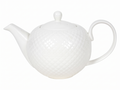 Cookinglife Teapot Diamond White Porcelain - 900 ml