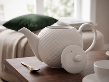 Cookinglife Teapot Diamond White Porcelain - 900 ml