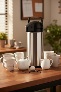 Cookinglife Pompkan - Thermoskan Met Pomp RVS - 1.8 liter