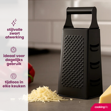 Cookinglife Tower Grater Grater Four-sided Black