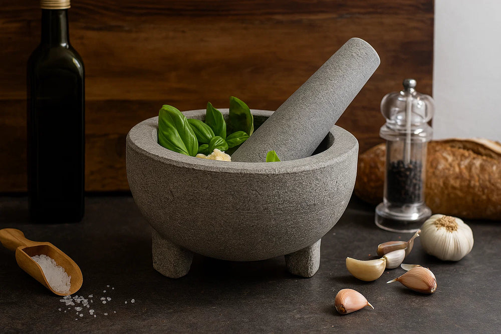 Cookinglife Mortar on Stand Organic Granite ø 14.5 cm