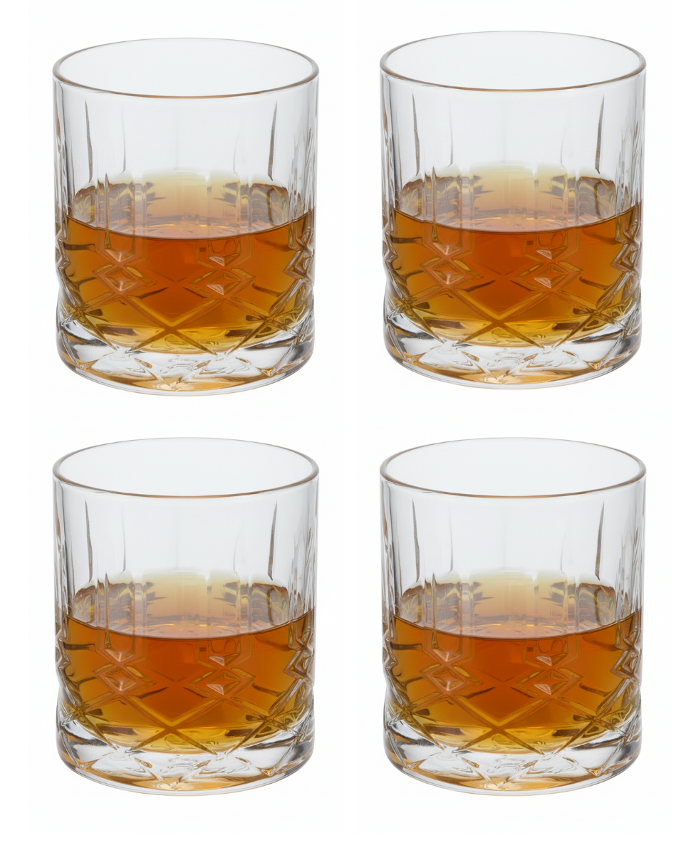 Cookinglife Water Glasses / Whiskey Glasses 350 ml - 4 Pieces