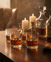 Cookinglife Whiskey Set - Carafe 900 ml with cap + 4 Glasses
