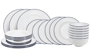 Cookinglife Dinnerware Set Whitmore 24-piece / 6 people - 6 dinner plates, 6 breakfast plates, 6 deep plates and 6 bowls