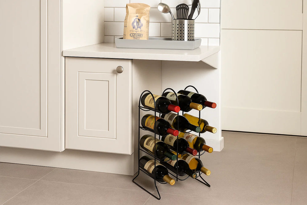 Cookinglife Wine Rack Bar Essentials Black - 12 Bottles