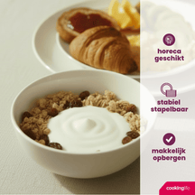 Cookinglife Dinnerware Set Porcelain White 16-piece / 4 people - 4 dinner plates, 4 side plates, 4 bowls, and 4 mugs