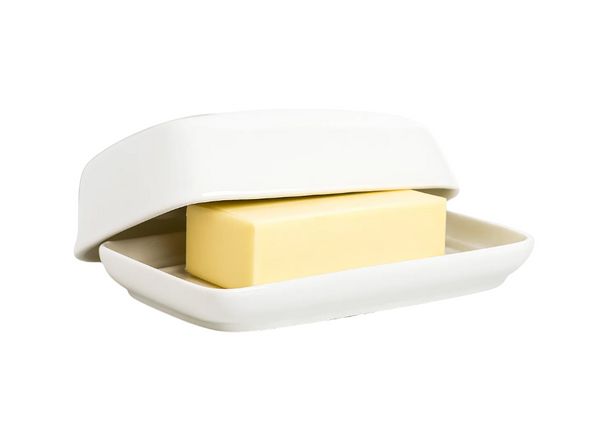 Cookinglife Butter Dish White Porcelain 17.5 x 13 cm