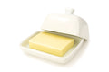 Cookinglife Butter Dish White Porcelain 10 x 7.5 cm