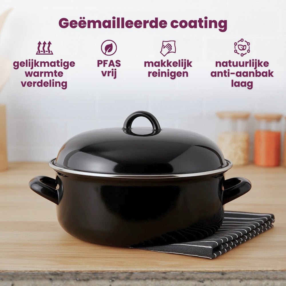 Cookinglife Enamelled Casserole - ø 28 cm / 6 Liters