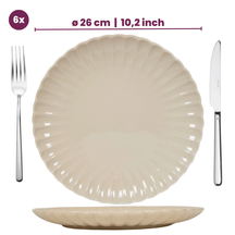 Cookinglife Dinnerware Set Cardida Beige 18-pieces / 6 people - 6 dinner plates, 6 side plates and 6 bowls