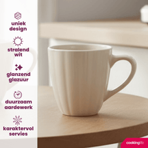Cookinglife Mugs Cardida Beige 350 ml - 6 pieces