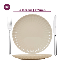 Cookinglife Dinnerware Set Cardida Beige 18-pieces / 6 people - 6 dinner plates, 6 side plates and 6 bowls