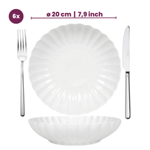 Cookinglife Dinnerware Set Cardida Off White 18-piece / 6 people - 6 dinner plates, 6 side plates, and 6 bowls