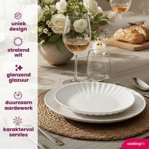 Cookinglife Dinner Plates Cardida Off White ø 26 cm - 6 pieces