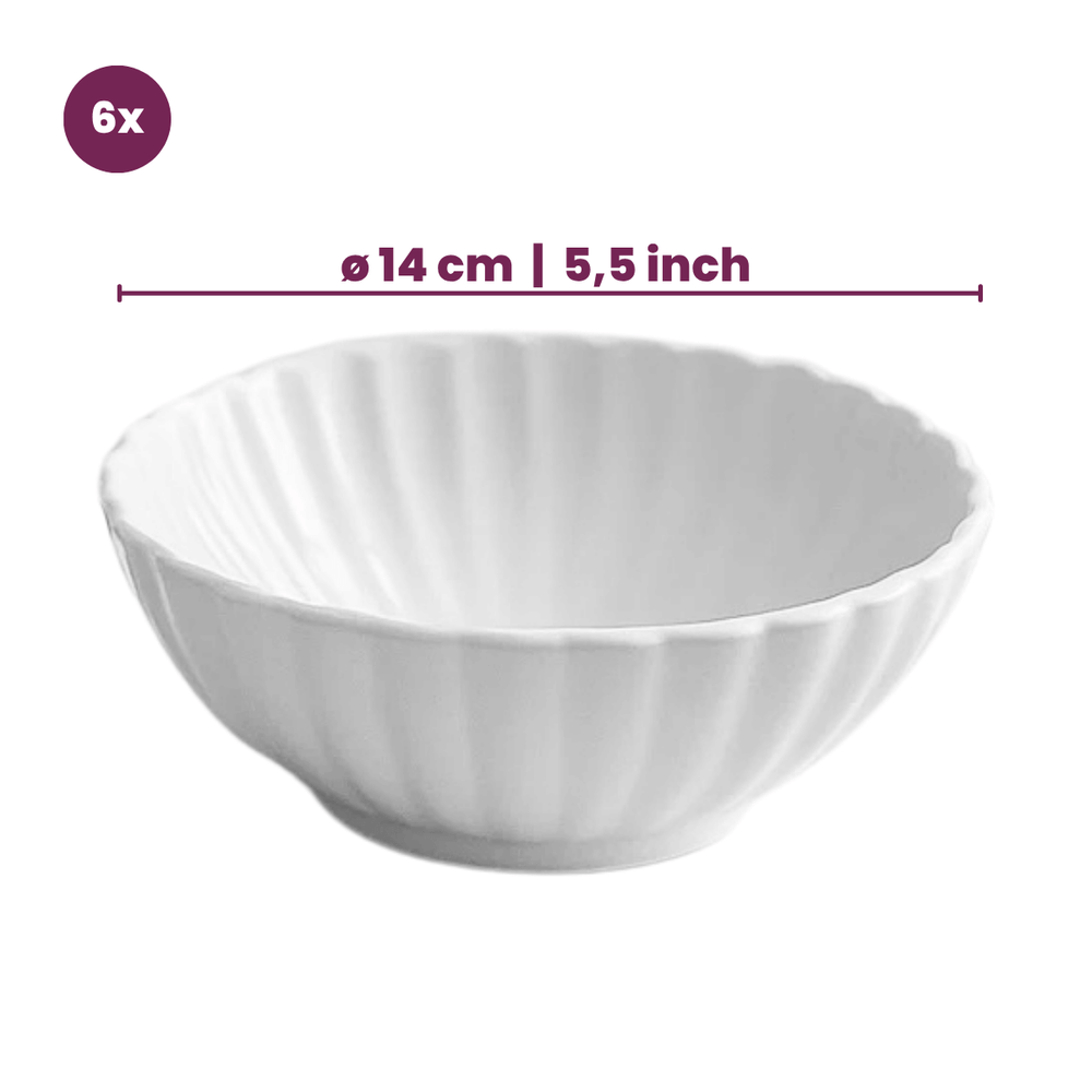 Cookinglife Dinnerware Set Cardida Off White 18-piece / 6 people - 6 dinner plates, 6 side plates, and 6 bowls