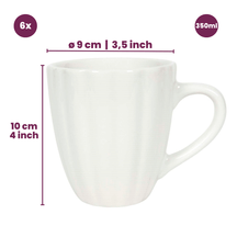 Cookinglife Mugs Cardida Off White 350 ml - 6 pieces