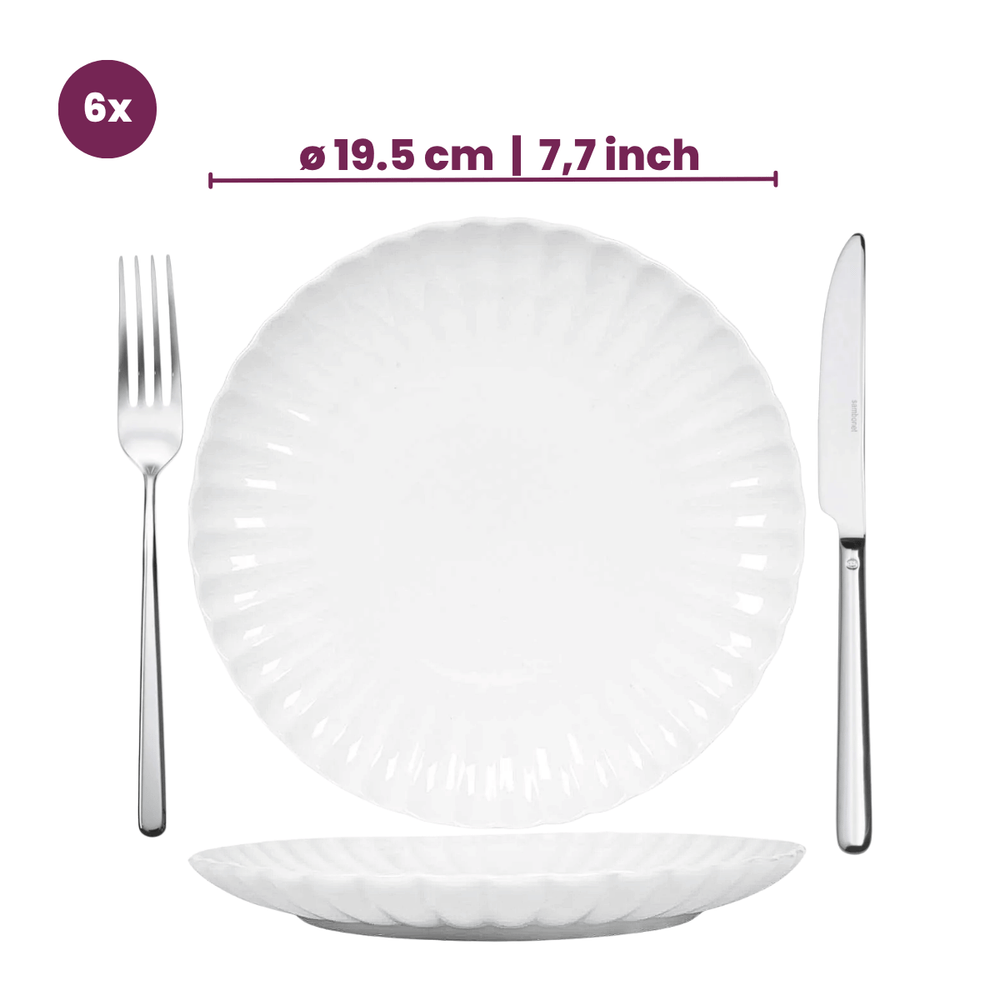 Cookinglife Dinnerware Set Cardida Off White 18-piece / 6 people - 6 dinner plates, 6 side plates, and 6 bowls