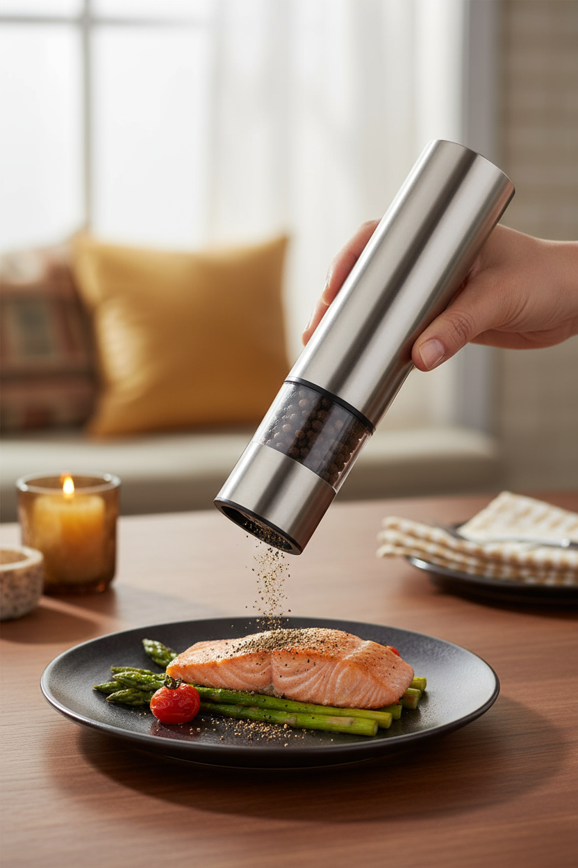 Cookinglife Electric Pepper Mill Stainless Steel