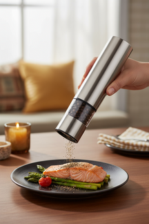Cookinglife Electric Pepper Mill Stainless Steel
