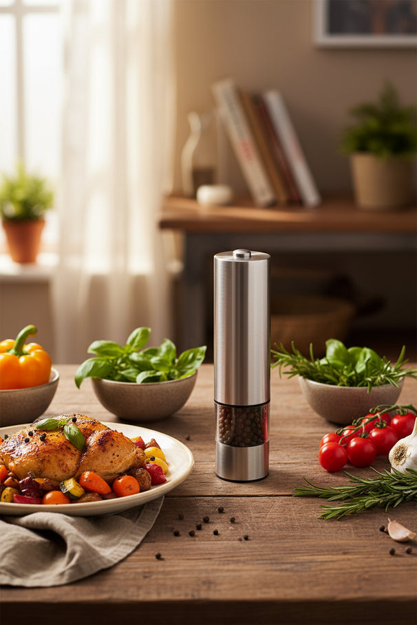 Cookinglife Electric Pepper Mill Stainless Steel