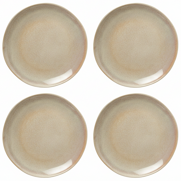 Cookinglife Breakfast Plates / Dessert Plates Serene Sand ø 20 cm - Pottery - 4 pieces
