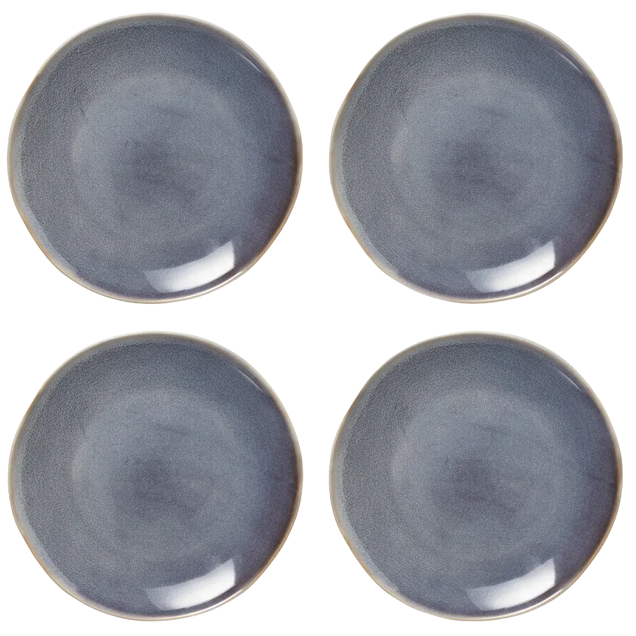 Cookinglife Side Plates / Dessert Plates Serene Blue Ø 20 cm - Pottery - 4 pieces