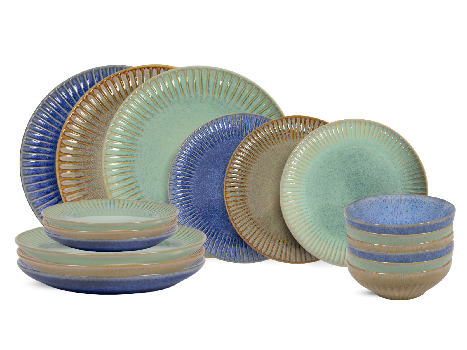Cookinglife Dinnerware Set Aqua Maris 18-piece people