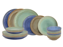 Cookinglife Dinnerware Set Aqua Maris 18-piece / 6 people - 6 dinner plates, 6 side plates, and 6 bowls