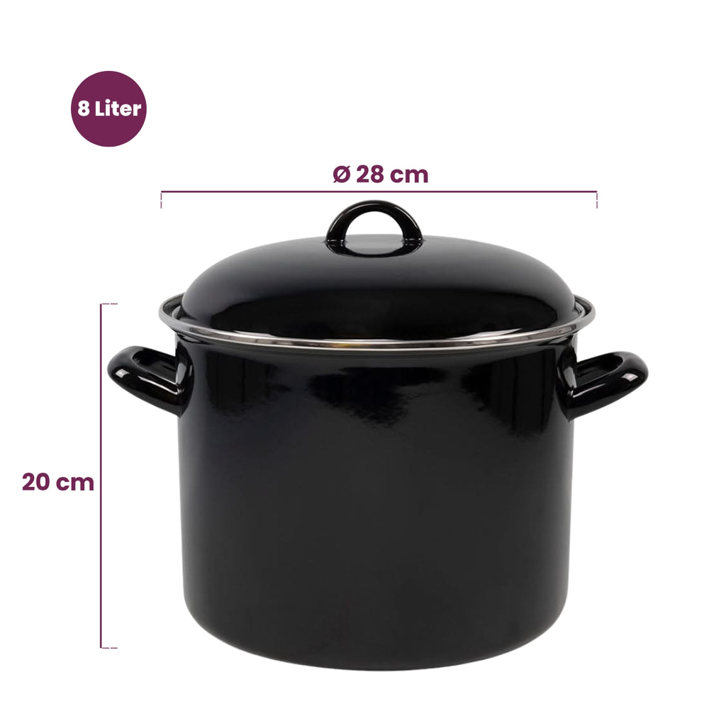 Cooking Soup pot - Black - ø 24 cm / 8 liters