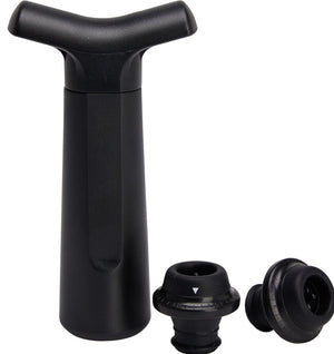 Cookinglife Wine Vacuum Pump with 2 Bottle Stoppers Black