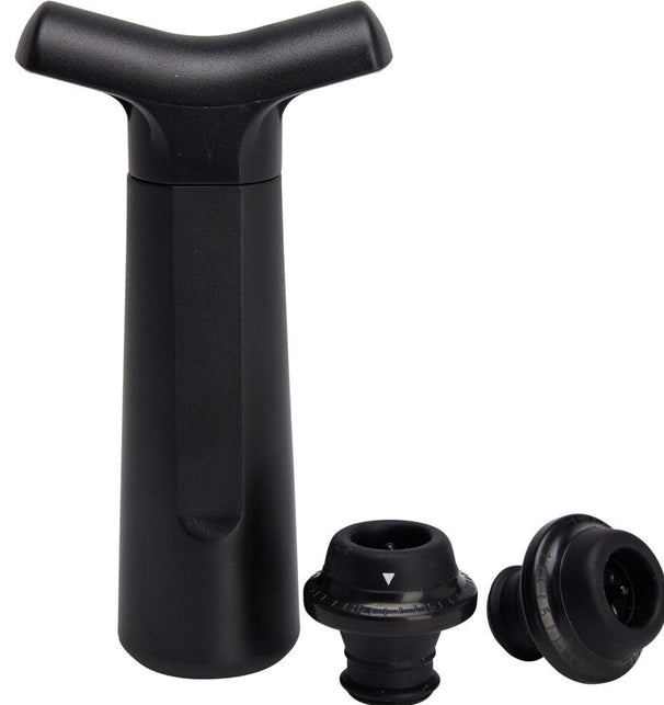 Cookinglife Wine Vacuum Pump with 2 Bottle Stoppers Black
