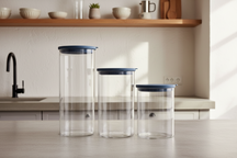 Cookinglife Storage Jars set - Glass - ø 13 cm - 1.5 / 1.9 / 2.5 Liters - 3 pieces