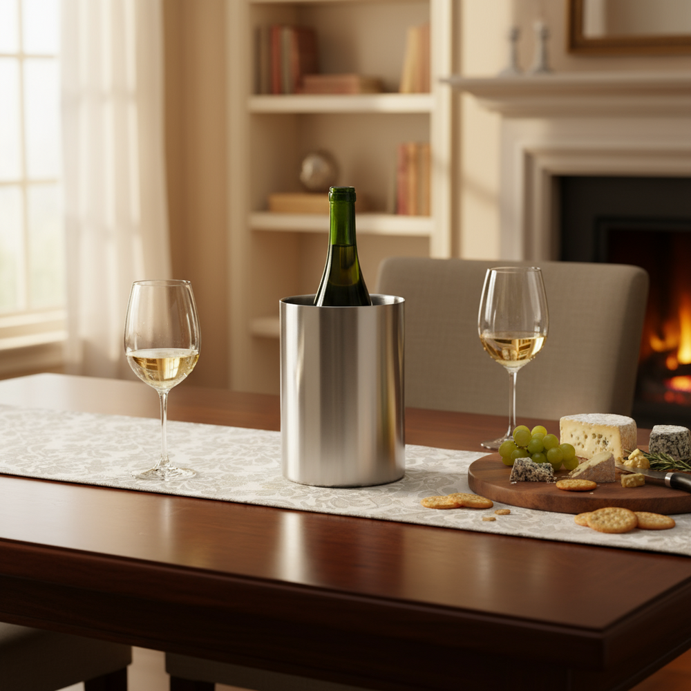 Cookinglife Wine Cooler Brushed Stainless Steel ø 12 x 18 cm