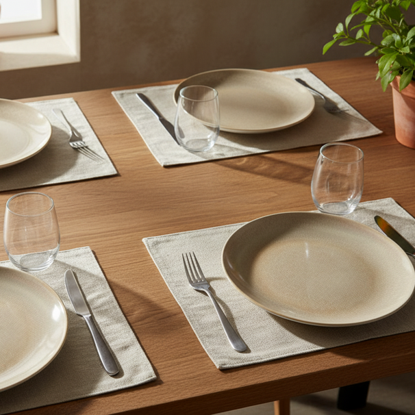 Cookinglife Dinnerware set Serene Sand 12-piece / 4 persons - 4 dinner plates, 4 breakfast plates and 4 bowls