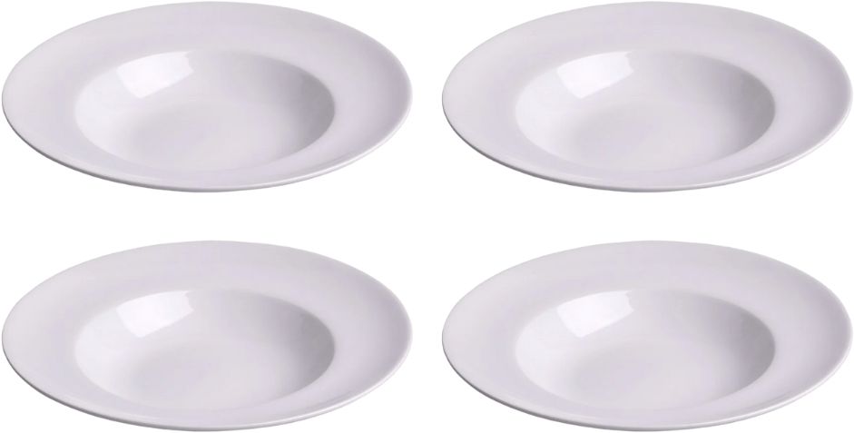 Cookinglife Pasta Plates White ø 27 cm - 4 Pieces