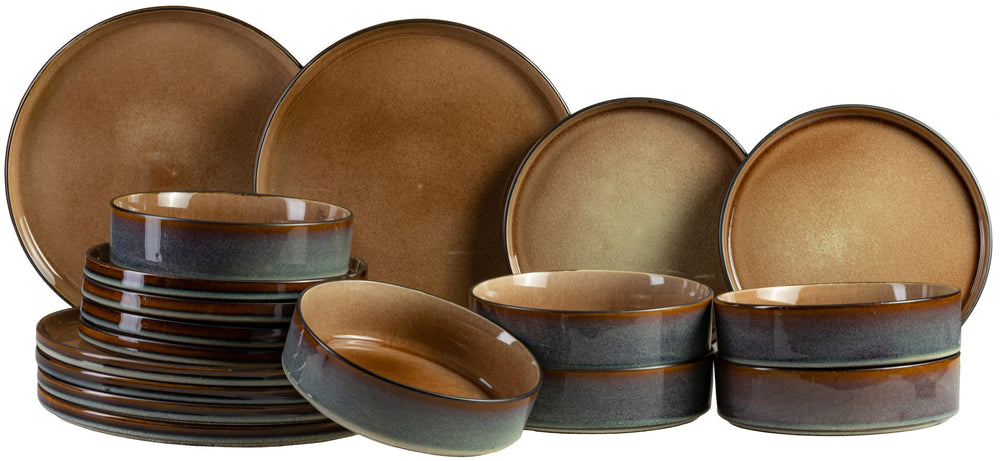 Cosy & Trendy Tableware set Quintana Amber - 18-piece / 6 people