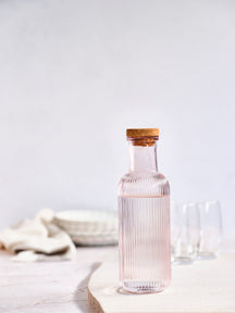 Cosy & Trendy water carafe with Cork - Raya - Pink - 1 Liter