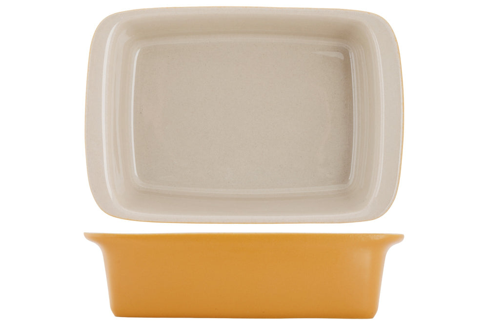 Cosy & Trendy Small Baking Dish / Serving Dish Stoneware Fontestic Amber Gold - 16 x 10 x 3.5 cm / 350 ml