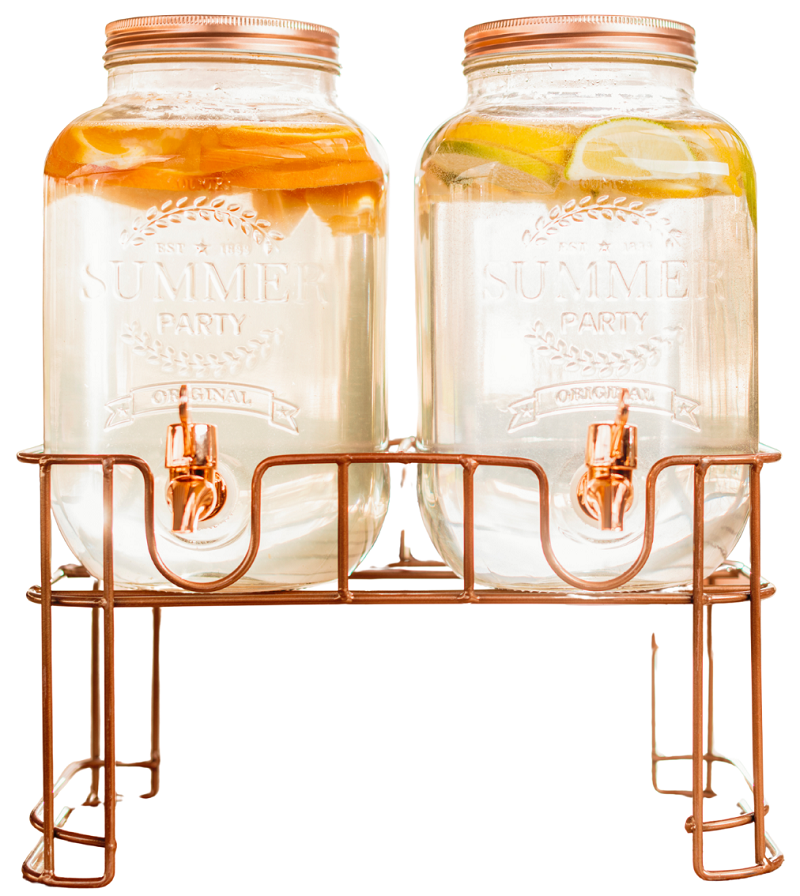 Cosy & Trendy Beverage dispenser with holder - 2 x 3 liters