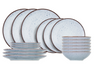 Cosy & Trendy Tableware Set Tessa Blue - 18 pieces / 6 people - 6 dinner plates, 6 side plates, and 6 pasta bowls