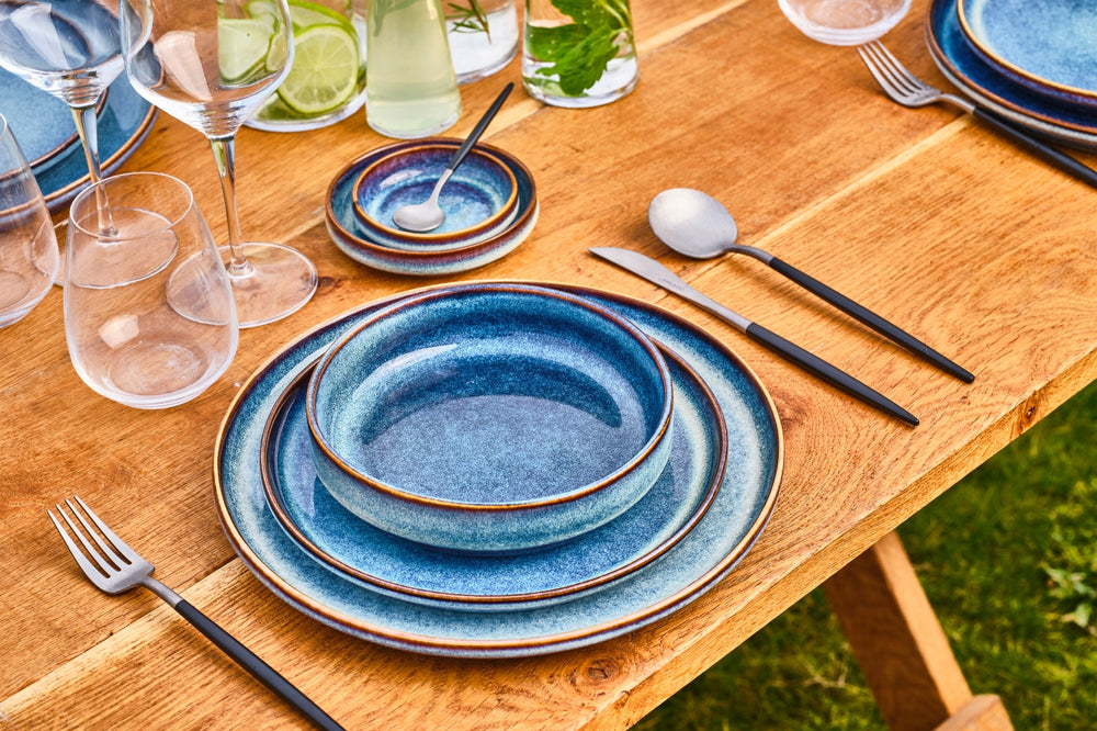 Cosy & Trendy Dinner Plates Jade Indigo ø 27 cm - 4 pieces