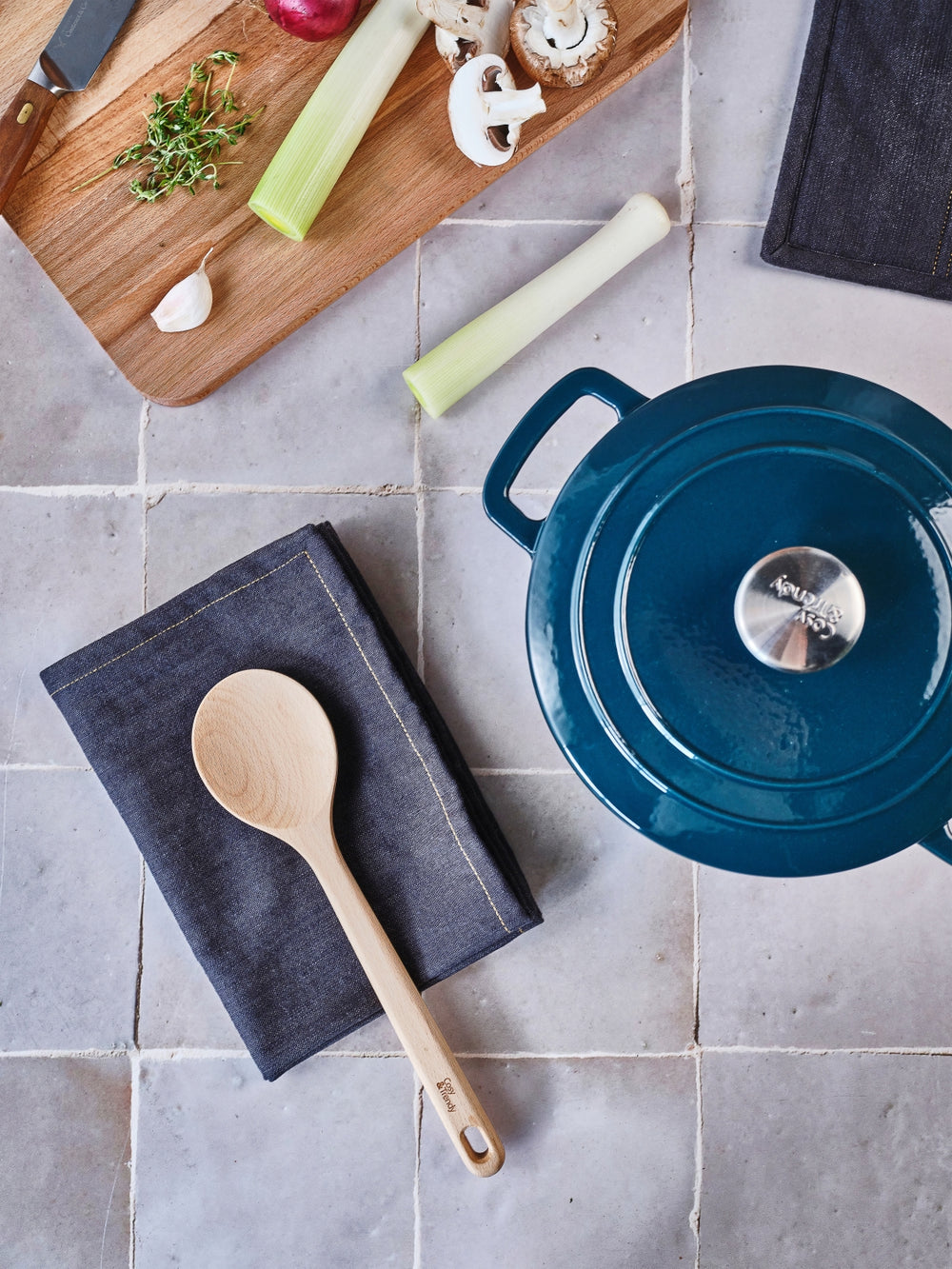 Cosy & Trendy Kitchen Apron D'nim Dark Blue