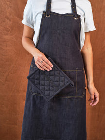 Cosy & Trendy Pot Holder D'nim Dark Blue 20 x 20 cm