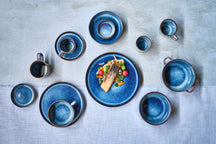 Cosy & Trendy Tableware Set Jade Indigo 12-piece / 4 people - 4 dinner plates, 4 side plates, and 4 bowls