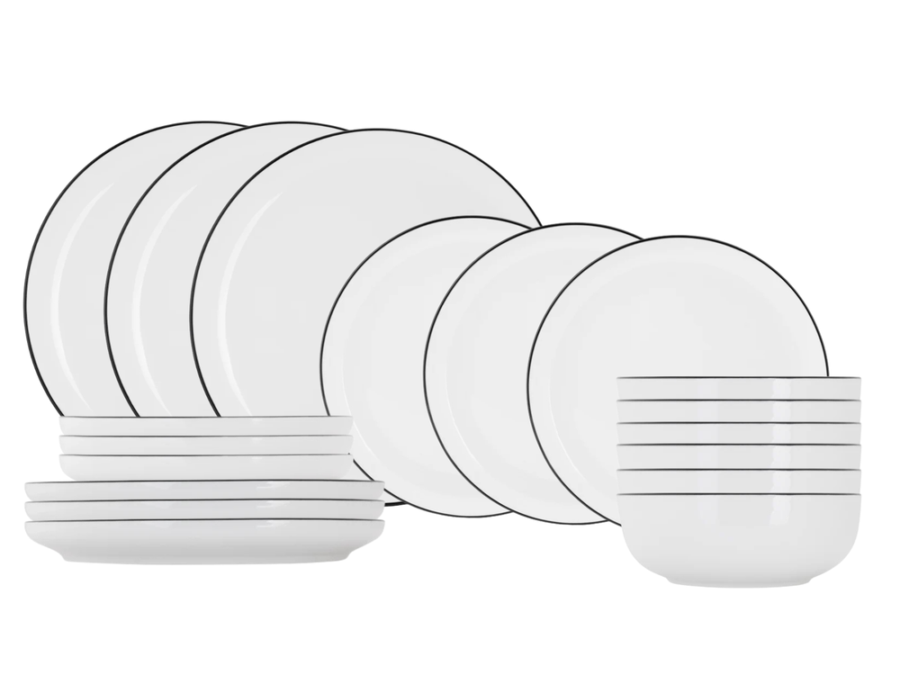 Cosy & Trendy Tableware Set Renee 18-piece / 6 people - 6 dinner plates, 6 side plates, and 6 bowls
