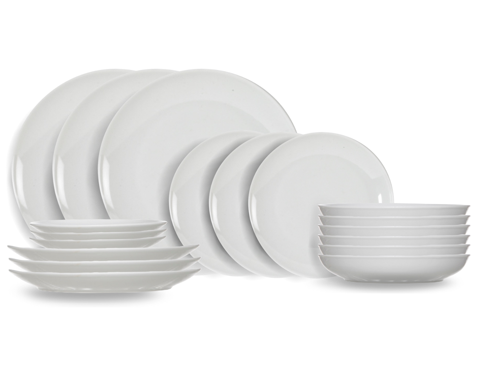 Cosy & Trendy Toulouse 18-piece dinnerware set / 6 persons - 6 dinner plates, 6 breakfast plates & 6 deep plates