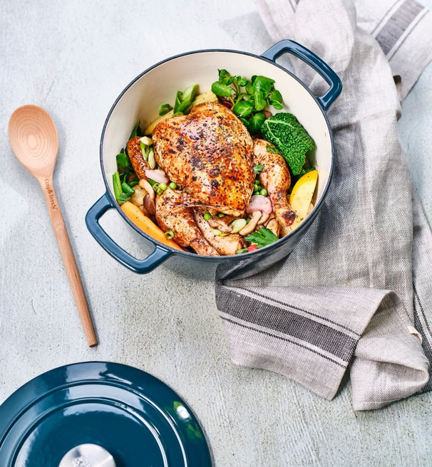 Cosy & Trendy Casserole Fontestic Cast Iron Green Heron Ø 20 cm / 2.7 Liter - Enamelled