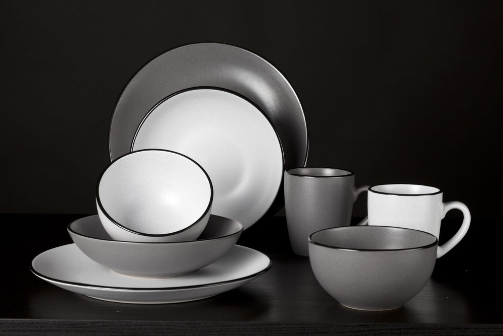 Cosy & Trendy Tableware set Speckle - Gray - 18-piece / 6 people