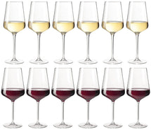 Leonardo Wine Glass Set (Red Wine Glasses + White Wine Glasses) Puccini - 12 piece set