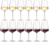 Leonardo Wine Glass Set (Red Wine Glasses + White Wine Glasses) Puccini - 12 piece set